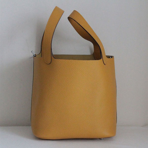 Fake & Replica Hermes Picotin Double Shoulder Bag Yellow 509060 - Click Image to Close